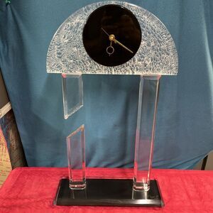 Unique Lucite/ Acrylic Quartz Mantel Clock By Henri Made In 1998 37 Of 250